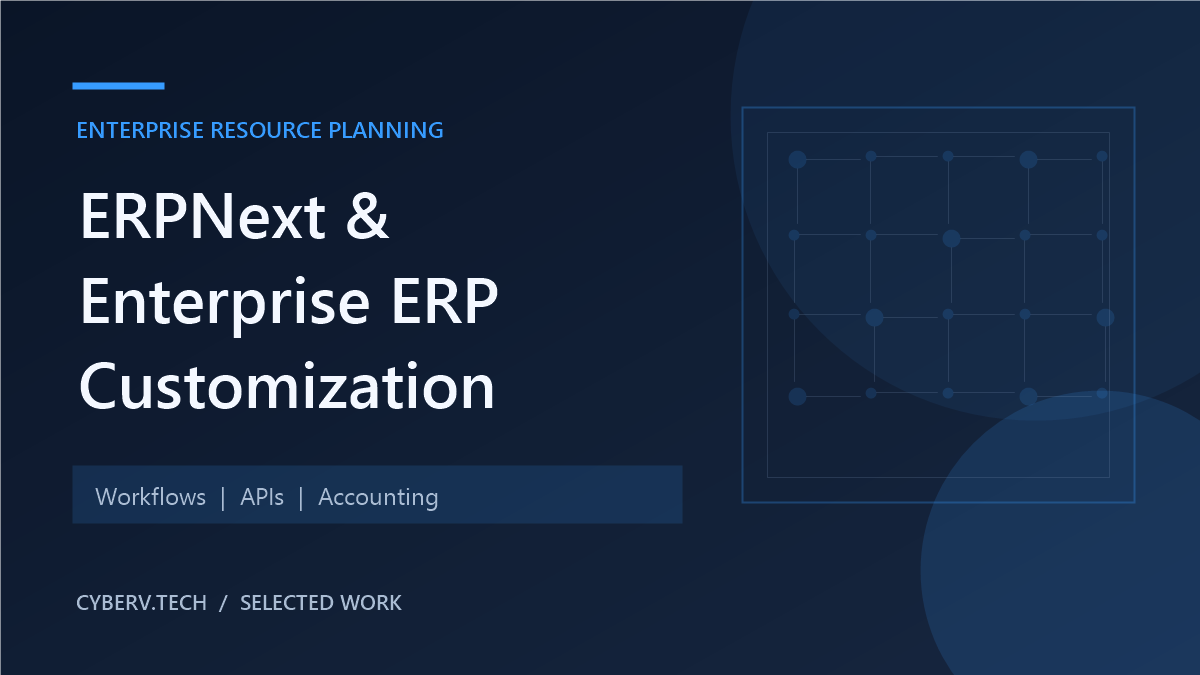 ERPNext and Enterprise ERP Customization