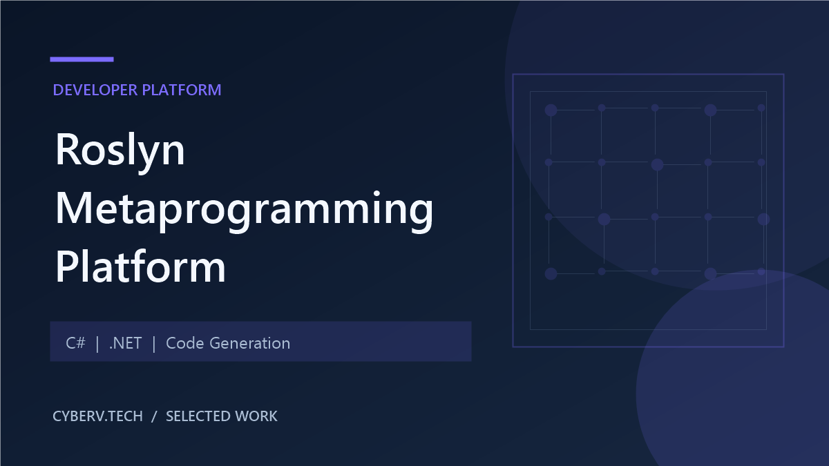 Roslyn Metaprogramming Platform